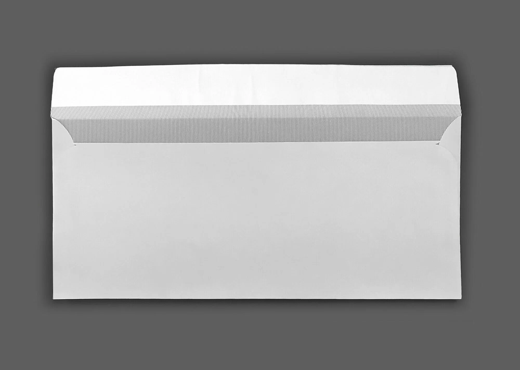 Конверт белый Е65 4,3*8,6 мм ЕВРО 110*220 мм отрывная лента(под принтер)